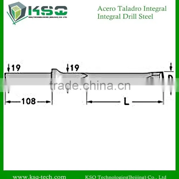 Sizes 20000mm - 4000mm Shank 22 mm x 108 mm Chisel Bit Integral Drill Steel photo-3