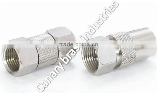 F Male to F Male Coupler Connector 1 Pack Adapter Double Male Splice F-71 Coaxial Cable Coupling Barrel Connector