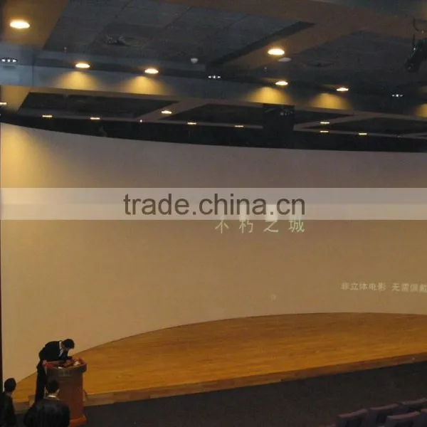 16:9 76" Flexible White Curved Fixed Frame Projection Screen photo-3