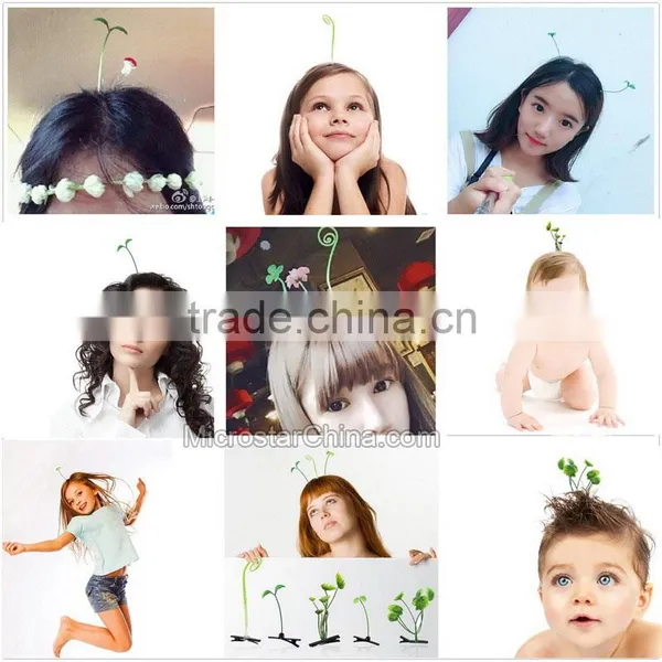 2015 Hot Holiday Gifts Bean Sprout Hairpins Bean Sprouts Flower Fruits Plants Grass Antenna Hairpins photo-6