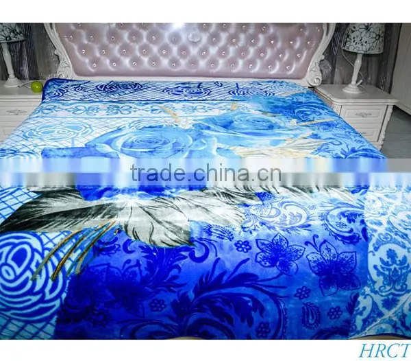 Hot Selling New Design 100 % Polyester Korean Style2Ply Mink Blanket photo-2