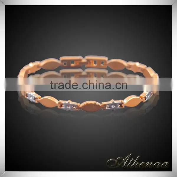18k Gold Vacuum Plated Delicate Charming Magnetic Copper Bracelet