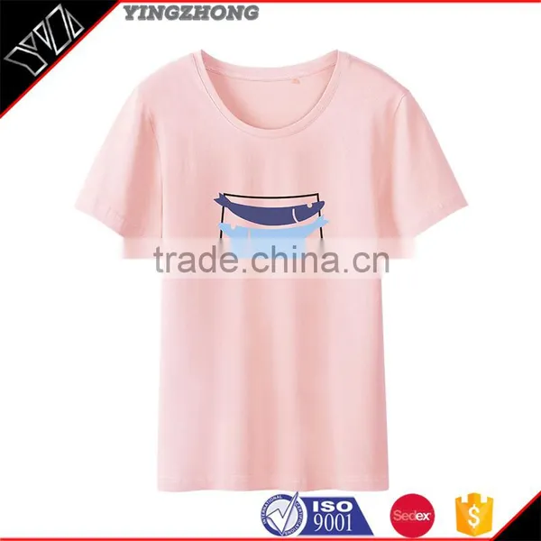 Manufacturer China Custom Women's Clothing Cotton Loose Bluk Custom t Shirt Latest Shirt Designs for Women photo-2