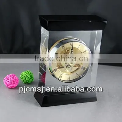 Crystal Glass Table Clock for Decration or Gifts photo-2