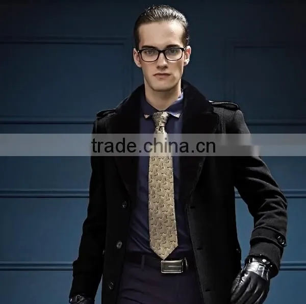 Front 3 Buttons Closure Knee Length Blazer Man Fleece Jacket Wool Fabric for Overcoat photo-5