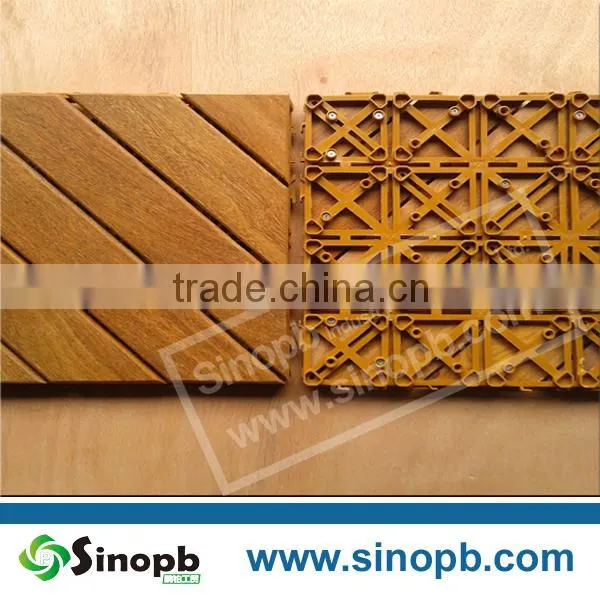 Cumaru DIY Outdoor Flooring, DIY Outdoor Wood Deck Tile 300*300 photo-4