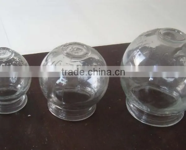 Different sizs Chinese traditional therapy cupping glass cups 5 set