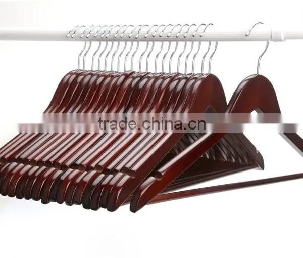 Contoured Wooden Suit Hangers Come With a Non-slip Strip Insert to Prevent Pants From Falling photo-4
