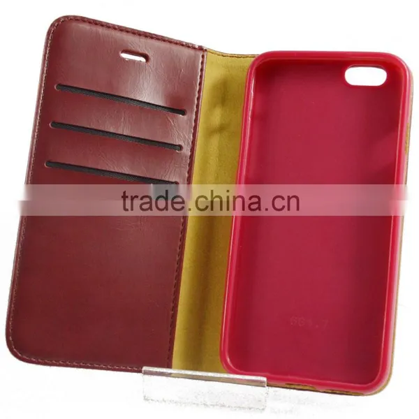 2016 New Arrival Classical Men's PU FOLIO Leather Phone Case For IPhone5se photo-5