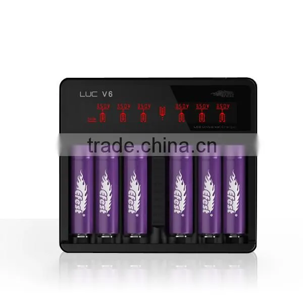Universal Smart 18650 LUC V6 Charger Efest LUC V6 Charger. Universal LUC LCD V6 6bay Efest Charger 18650 6bay Charger photo-2