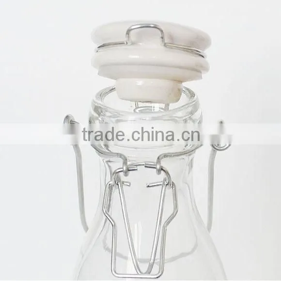 1 Liter Glass Milk Bottle With Lockiing Ceramic Lid photo-5