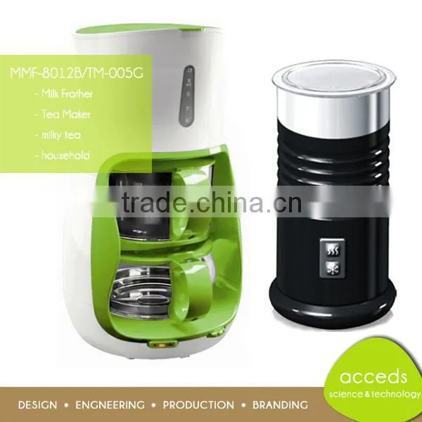 Electric Milk Frother With Automatic Coffee Tea Maker