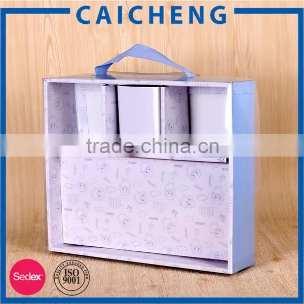 Exquisite Clear Plastic Cardboard Suitcase Baby Gift Box photo-3