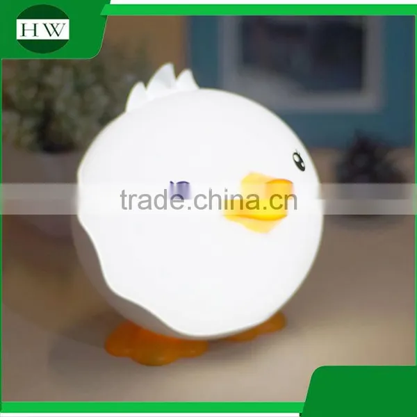 Children Plastic Cartoon Mini Duck Shape Usb Charge Led Night Lamp Light photo-5