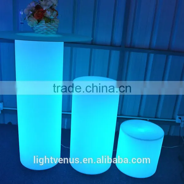 Garden Lighting Cylindrical Lamp Rechargeable Color Changing Remote Control Led Pillar Column Light photo-5