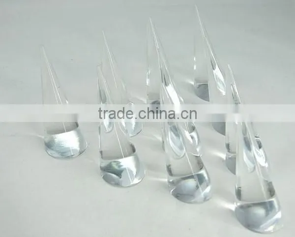 Gold Supplier Clear Acrylic Cone Finger Ring Holder photo-2