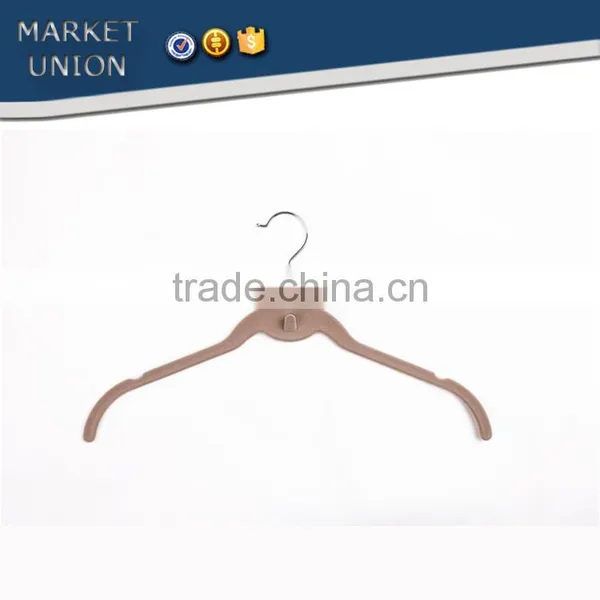 ABS Plastic Velvet Antiskid Hangers Flocking Clothes Hanger With Pulley for Women photo-3