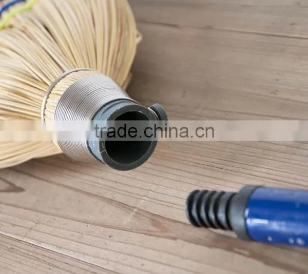 Brooms Factory in China, Garden Tool Long Wood Handle Broom Grass Brooms photo-5
