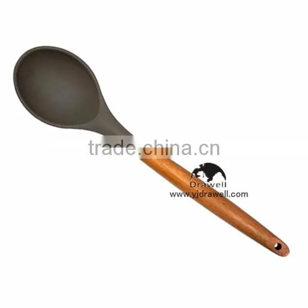 SP-1545 New Product Wooden Handle Silicone Kitchen Tool Set photo-2
