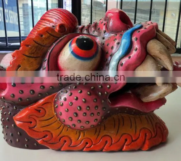 Dragon Mask Wall Hanging Decor Handmade in Nepal photo-2
