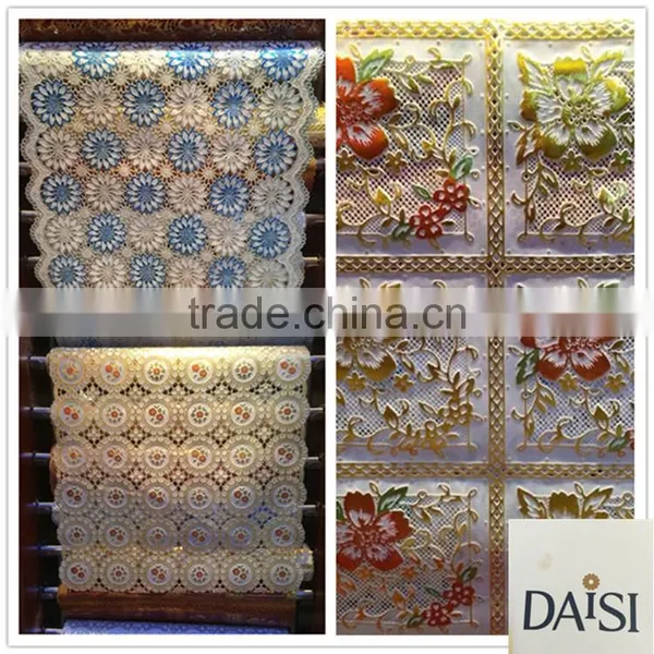 China Factory Rectangle Lace Oilproof Dining Table Cover Easy Care Pvc Printed Table Cloths photo-5