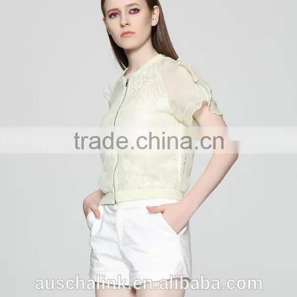 Hot Sale Summer Ladies Lightweight Short Style Silk Jacket OEM Service photo-2