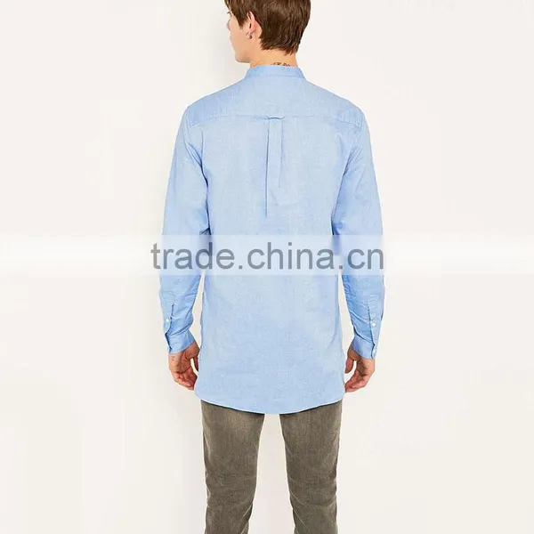 Cheap Round Bottom Casual Man Shirt Stylish High Collar Shirts for Men photo-3