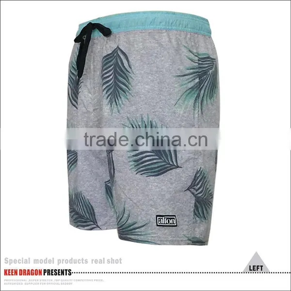 Leaf Print Swimming Wear Custom Logo Popular Mens Summer Shorts photo-3