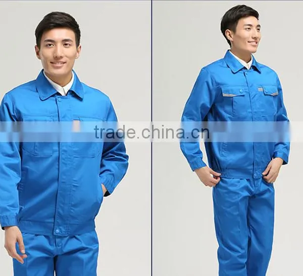 Juqian Quality Work Cloth Manufacturer China Breathable Gray Blue Unisex Workwear Uniform Industrial Uniform photo-4