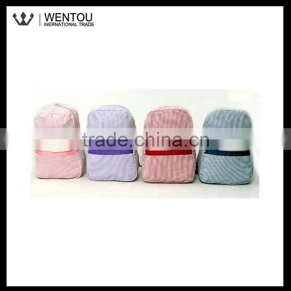 New Fashion Personalized Striped Seersucker Bag photo-5