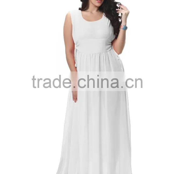 Women Chiffon V Neck Sleeveless Cocktail Party Evening Gown Long Dress photo-5