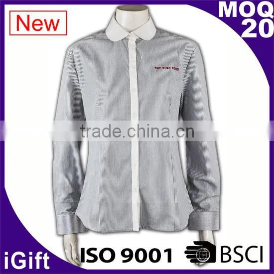 Women Cut Fitting Shirt With 100% Cotton Official Work Shirt Dress for Lady photo-6