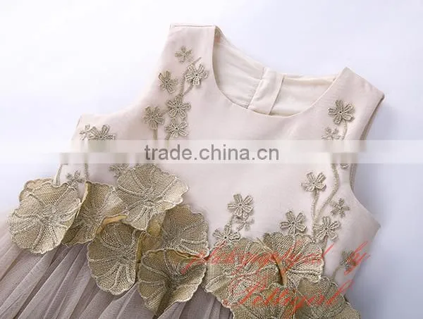 Gold Flower Girl Dresses Girls Gowns photo-4