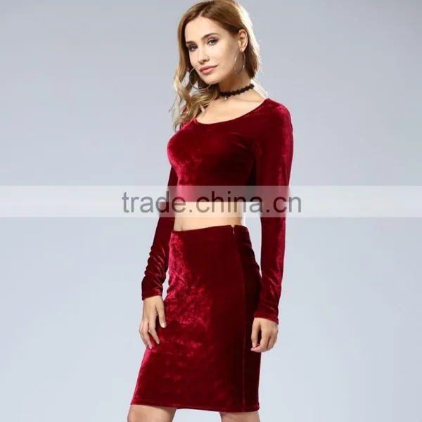 All Have in Stock Top Quality Long Sleeve Bodycon Dress for Women 2017 photo-2