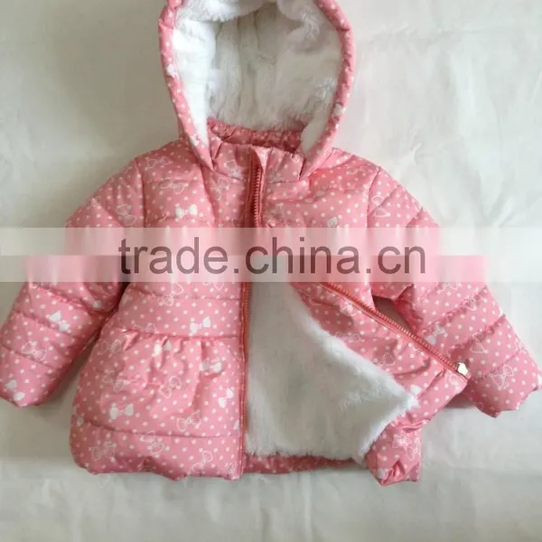 Polar Fleece Allover Printing Baby Girl Clothes With Hooded 2016 photo-2