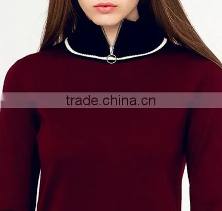Most Popular Items Long Sleeve Zipper Sweater Women Dress 2017 for Lady photo-5