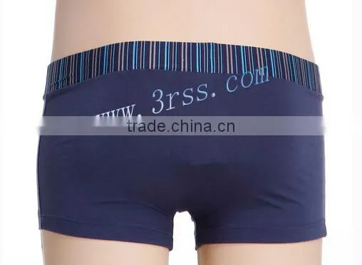 Fashion Men Navy Blue Seamless Funny Underwear photo-2