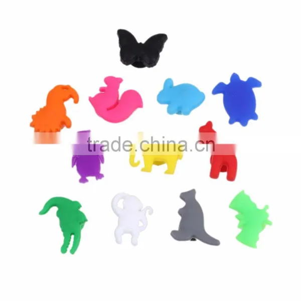 Wine Accessories Silicone Wine Glass Charms Animal Multicolor Silicone Wine Glass Makers photo-3