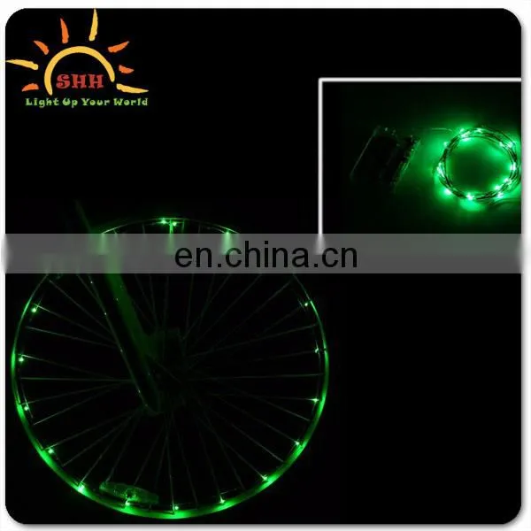 LED Tire Colorful Lights for Bikes and Cars Valve Cap/New Design Bicycle Wheel Led Flash String Lights 2M photo-3