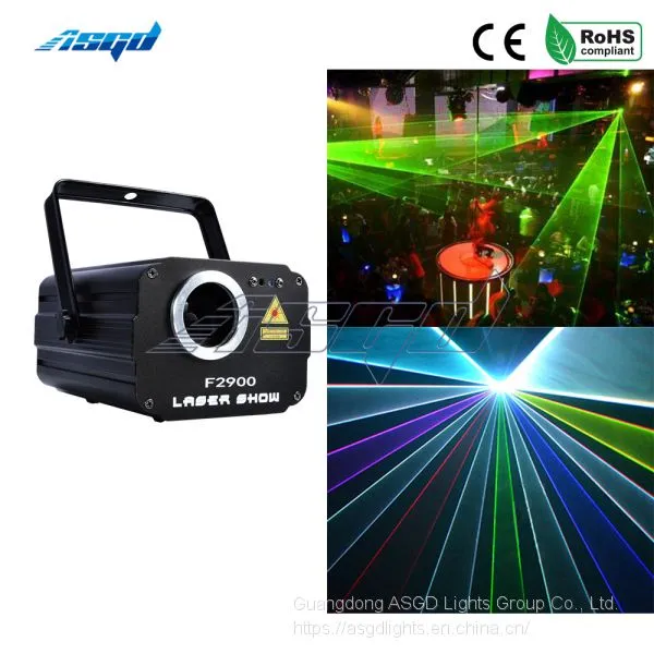ASGD Beam 1800 мВт 3D сценический лазерный свет RGB с анимацией