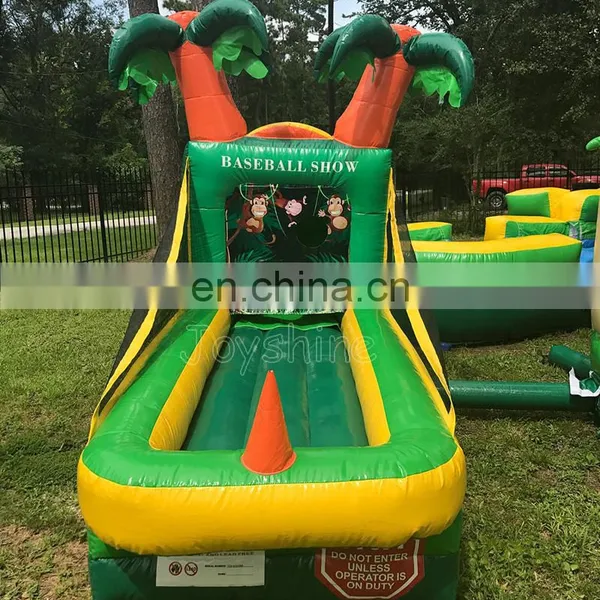 Inflatable Tropical Luau Carnival Games Kids Play Station Basketball Tee-ball Shooting Tossing Game Set photo-4