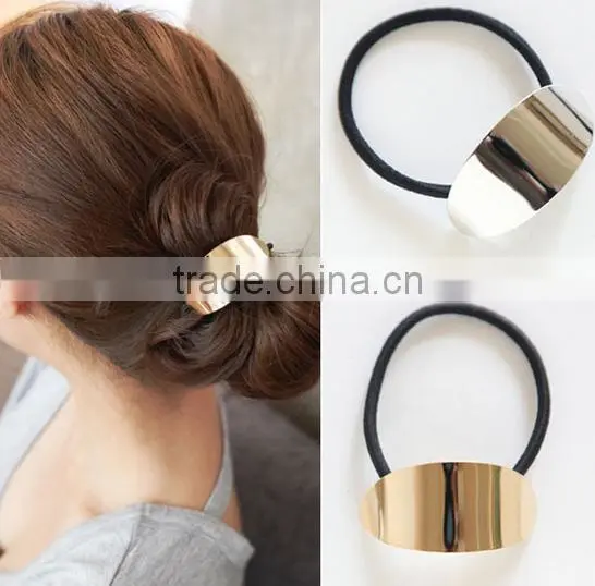 Korean Hair Accessories New Arrival Metal Leaves Hair Smooth Hair Band for Women Fashion photo-4