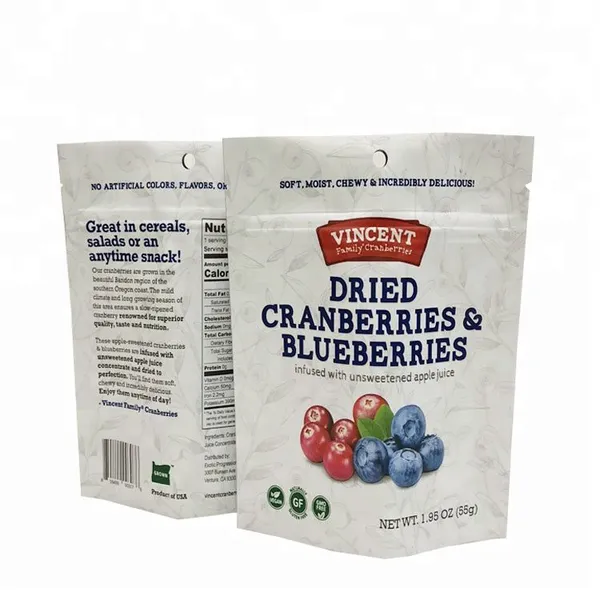 Resealable White Matt Pouch Packaging Gummies Mylar Candy Bags photo-3