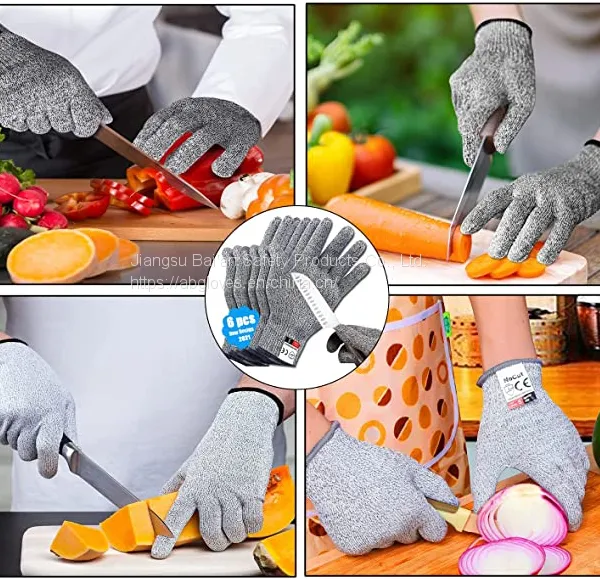 Breathable Cheap Price Level 5 Cut Resistant Gloves Kitchen Restaurants Sharps and Safety Protection Gloves photo-2