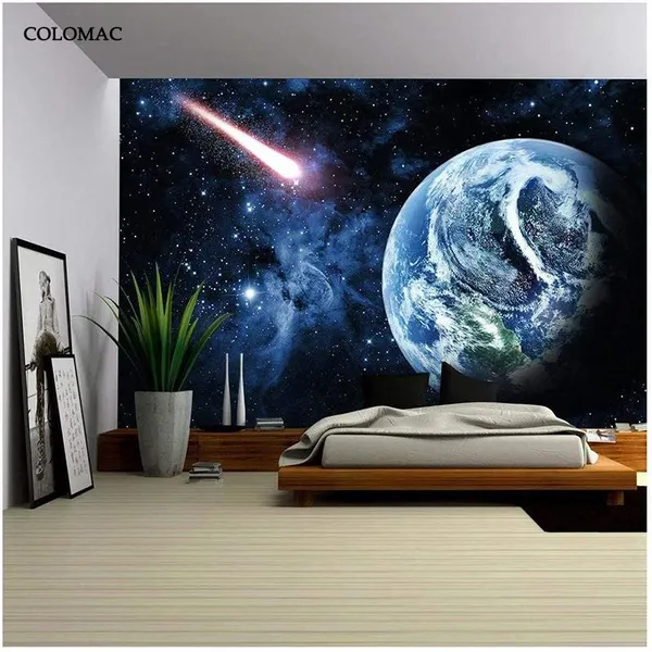 Custom Waterproof 3D Photo Wallpaper Earth Mars Vast Galaxy Wall Painting Living Room Sofa TV Background Murals Dropshipping photo-5