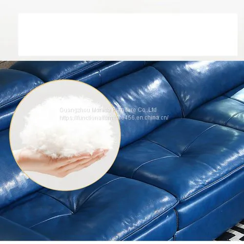 Sofa Head Layer Cowhide Italian Simple Living Room Size Apartment Combination L-Shaped Multi-Function Cabin Leather Art Sofa Furniture photo-4