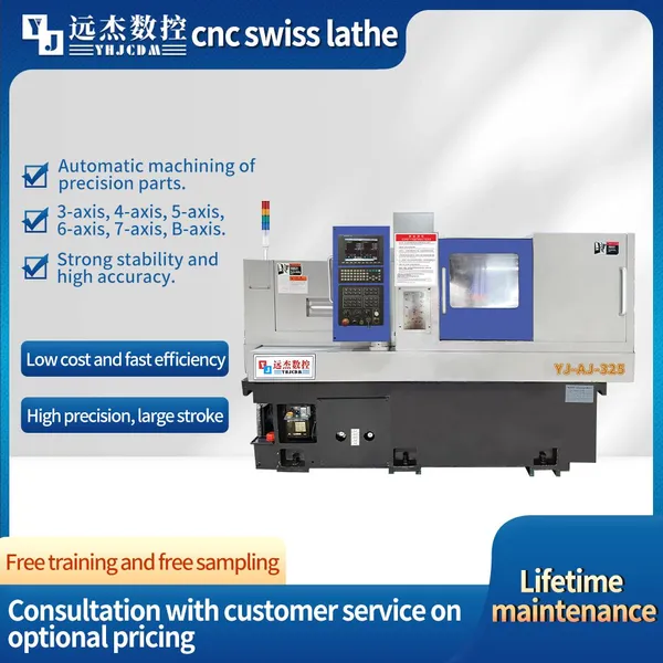 Model YJ-AD326 6 Axis Swiss Type CNC Lathe