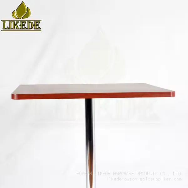 Hot Sale Morden Design Aluminum Base Coffee Table Black Dining Table for Cafe Restaurants photo-2