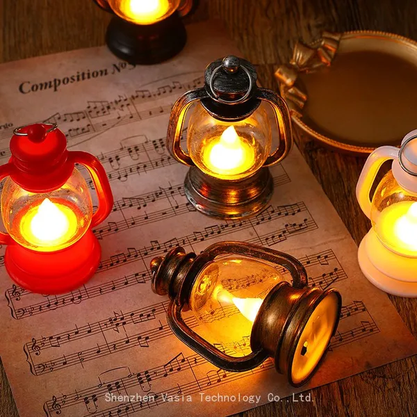 2025 New Mini Plastic LED Lanterns Retro Electronic Candles Wholesale for Christmas Halloween Gift Festival Decorations photo-1