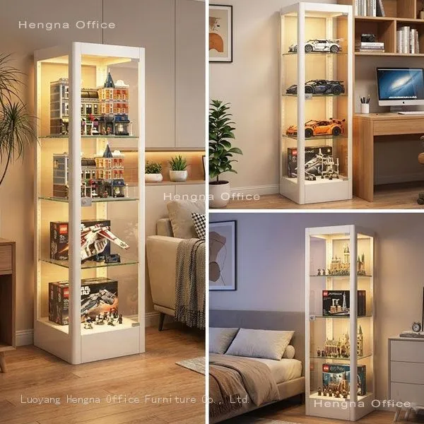 Narrow Vertical Display Cabinet | Lockable Safety&Easy Cleaning | Space-Saving Design for Retail Toy Shop Corners photo-4